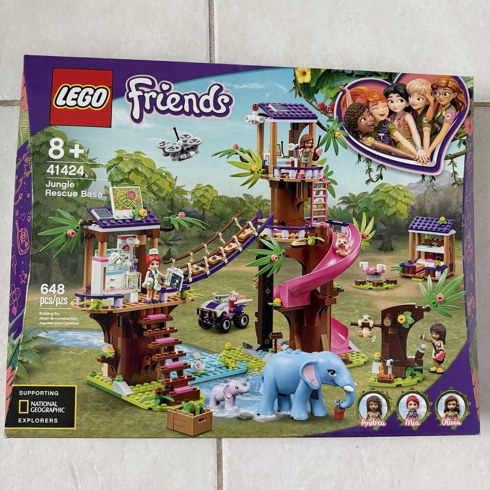 LEGO FRIENDS SET #41424 JUNGLE RESCUE BASE- ELEPHANTS- FACTORY SEALED & NEW